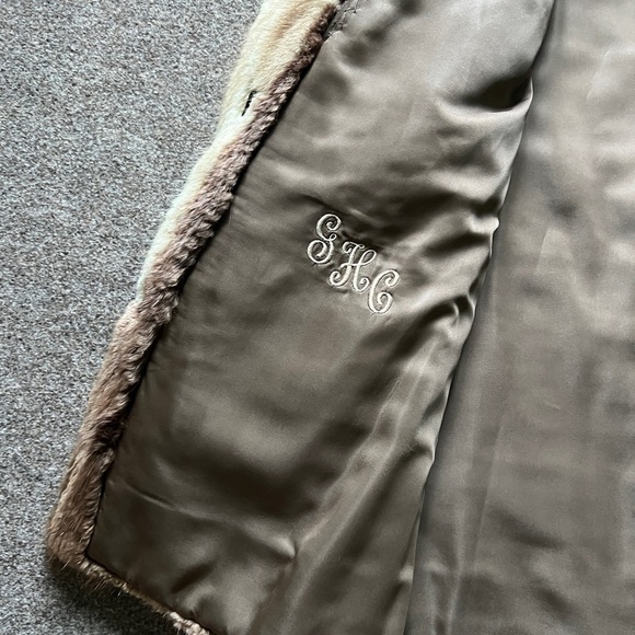 Vintage Jay Lennad Furs Two Toned Genuine Fur Coat Jacket Satin Lining Women S/M - Picture 12 of 14